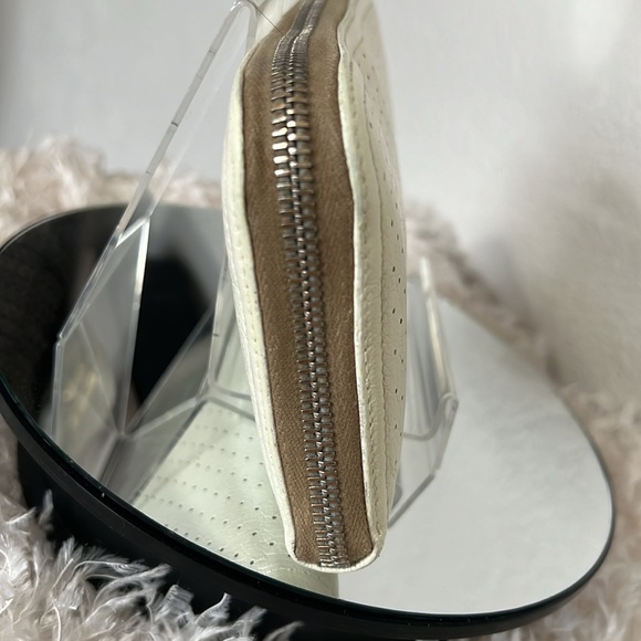 Prada White Perforated Leather Wallet - Picture 5 of 15